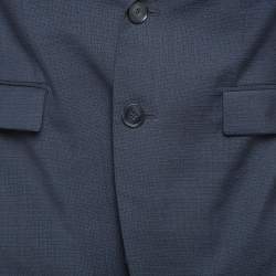 Pre Owned Boss By Hugo Boss Navy Blue Single Breasted Suit XS