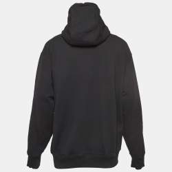 Boss By Hugo Boss Black Cotton Logo Patch Oversized Hoodie XL