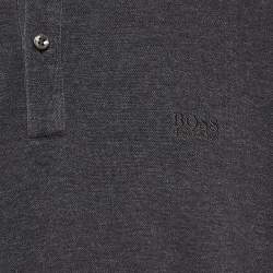 مملوكة مسبقًا Boss By Hugo Boss Grey Cotton Pique Polo T-Shirt XXXL