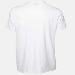 Boss By Hugo Boss White Printed Cotton Modern Fit T-Shirt L
