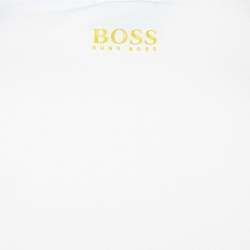 Boss By Hugo Boss White Printed Cotton Modern Fit T-Shirt L