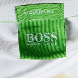 Boss By Hugo Boss White Printed Cotton Modern Fit T-Shirt L