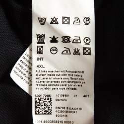 Pre Owned Boss By Hugo Boss Black Pima Cotton Polo T-Shirt 4XL