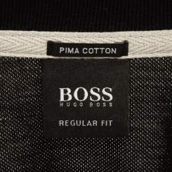 Pre Owned Boss By Hugo Boss Black Pima Cotton Polo T-Shirt XXXL