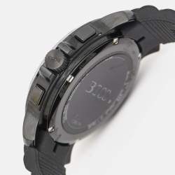Boss By Hugo Boss Black Ion Plated Stainless Steel Rubber HB.76.1.34.2161 Men's Wristwatch 47 mm