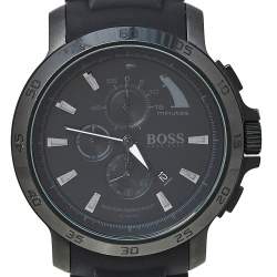 Pre Owned Boss By Hugo Boss Black Ion Plated Stainless Steel HB.76.1.34.2161 Men's Wristwatch 47 mm