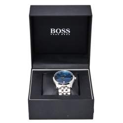 Pre Owned Hugo Boss Blue Stainless Steel Boss 1513602 Men's Wristwatch 41 mm