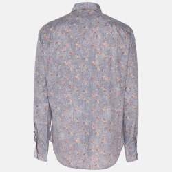مملوكة مسبقًا Boss Orange by Hugo Boss Multicolor Floral Print Cotton Long Sleeve Shirt M