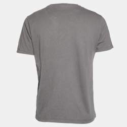 Pre Owned Boss orange by Hugo Boss Grey Cotton Knit T-Shirt L