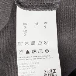 Pre Owned Boss orange by Hugo Boss Grey Cotton Knit T-Shirt L