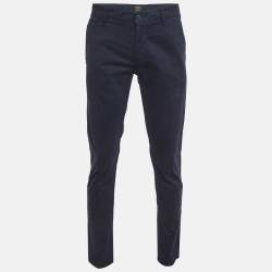 Pre Owned Boss Orange  By Hugo Boss Midnight Blue Cotton Schino Slim Pants M