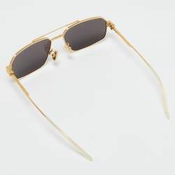 Bottega Veneta Black/Gold BV1128S Rectangle Sunglasses