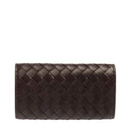 Bottega Veneta Dark Brown Intrecciato Leather Key Holder
