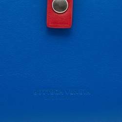 Bottega Veneta Blue/Red Leather Passport Holder 