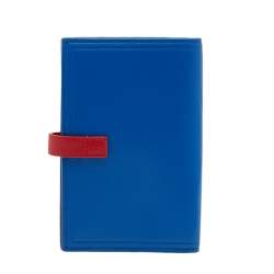 Bottega Veneta Blue/Red Leather Passport Holder 
