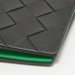 Bottega Veneta Black Intrecciato Leather Card Holder 