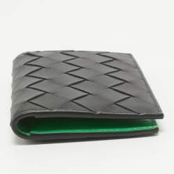 Bottega Veneta Black Intrecciato Leather Card Holder 