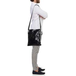 Bottega Veneta Black Intreccio Leather Cassette Messenger Bag
