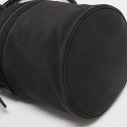 Bottega Veneta Black Nylon Paper Bucket Bag