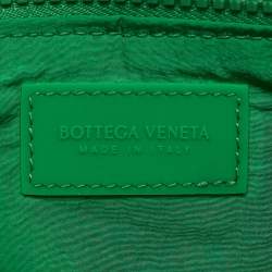 Bottega Veneta Green Maxi Intrecciato Rubber Pouch