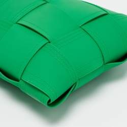 Bottega Veneta Green Maxi Intrecciato Rubber Pouch