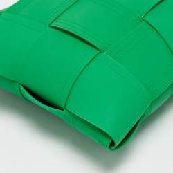 Bottega Veneta Green Maxi Intrecciato Rubber Pouch