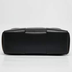 Bottega Veneta Black Intrecciato Arco Briefcase Bag