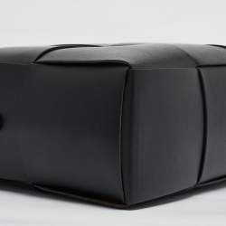 Bottega Veneta Black Intrecciato Arco Briefcase Bag