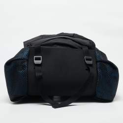 Bottega Veneta Black/Blue Nylon Paper Touch Backpack