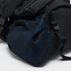 Bottega Veneta Black/Blue Nylon Paper Touch Backpack