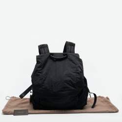 Bottega Veneta Black/Blue Nylon Paper Touch Backpack