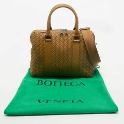 Bottega Veneta Tan Intrecciato Leather Briefcase