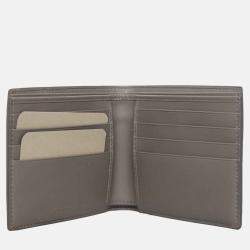 Bottega Veneta Grey Leather Intrecciato Wallet