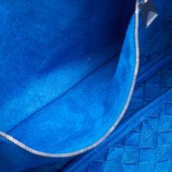 Bottega Veneta Blue Intrecciato Leather Slim Briefcase