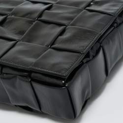 Pre Owned Bottega Veneta Black Maxi Intrecciato Leather Cassette Shoulder Bag