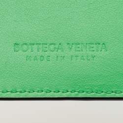 Pre Owned Bottega Veneta Black Intrecciato Leather Bifold Card Holder
