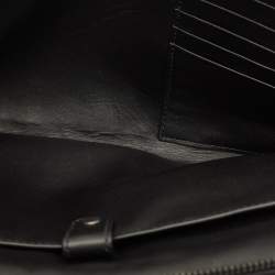 Pre Owned Bottega Veneta Black Intrecciato Leather Document Clutch