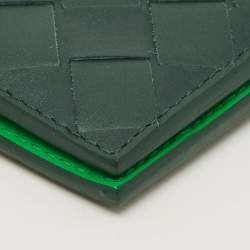 مملوكة مسبقًا Bottega Veneta Dark Green Intrecciato Leather Bifold Wallet