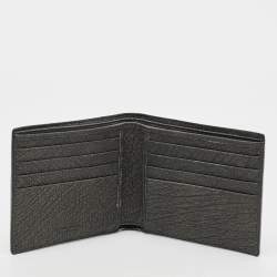 Pre Owned Bottega Veneta Grey Intrecciato Ostrich Bifold Wallet
