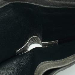 Pre Owned Bottega Veneta Grey Intrecciato Ostrich Bifold Wallet