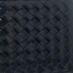 Pre Owned Bottega Veneta Navy Blue Intrecciato Leather Bifold Wallet