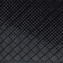 Pre Owned Bottega Veneta Black/Grey Intrecciato Leather Bifold Compact Wallet