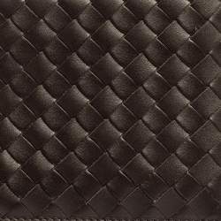 Bottega Venetia Mocha Brown Intrecciato Leather Bifold Compact Wallet