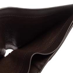 Bottega Venetia Mocha Brown Intrecciato Leather Bifold Compact Wallet