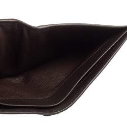 Bottega Venetia Mocha Brown Intrecciato Leather Bifold Compact Wallet
