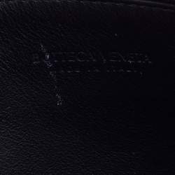 Bottega Veneta Black Debossed Intrecciato Leather Wristlet Clutch