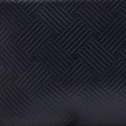 Bottega Veneta Black Debossed Intrecciato Leather Wristlet Clutch