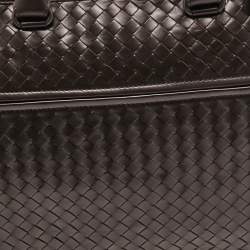 Pre Owned Bottega Veneta Brown Intrecciato Leather Briefcase