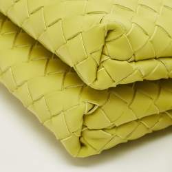 Pre Owned Bottega Veneta Kiwi Intrecciato Leather Classic Duo Crossbody Bag