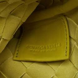 Pre Owned Bottega Veneta Kiwi Intrecciato Leather Classic Duo Crossbody Bag